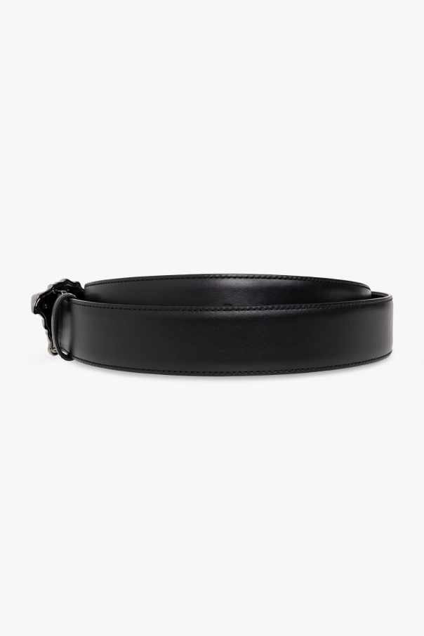 ベルページ Versace Leather belt with Medusa | Men's Accessories | Vitkac